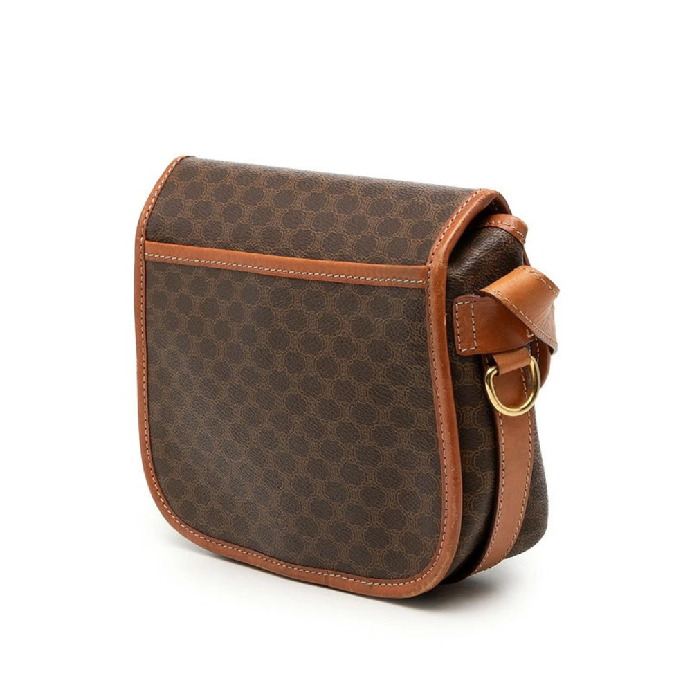 Celine Bag Leather Macadam Brown Crossbody Brown